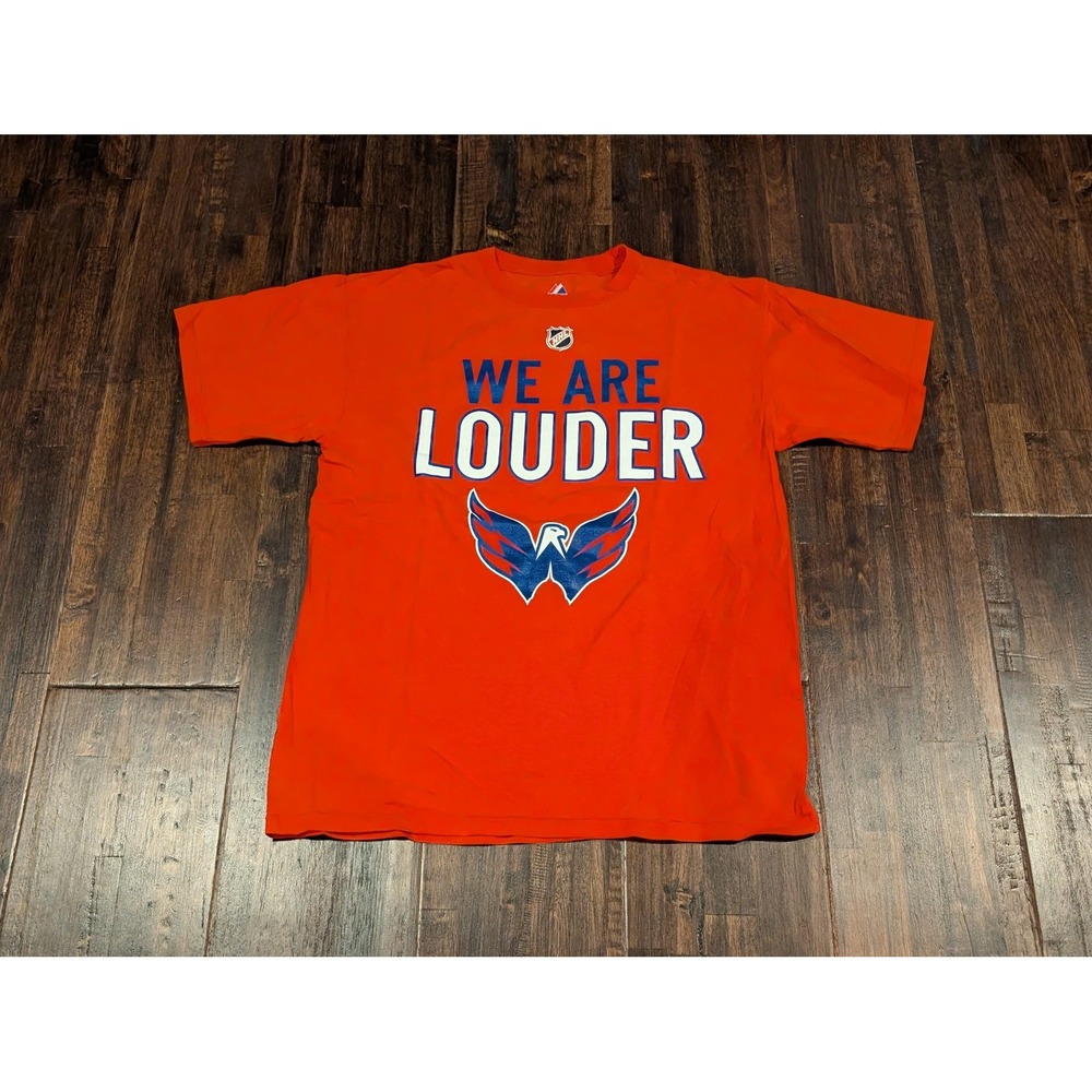 Washington Capitals Shirt Mens Large Red NHL Hockey We Are Louder‎ Tee T-Shirt